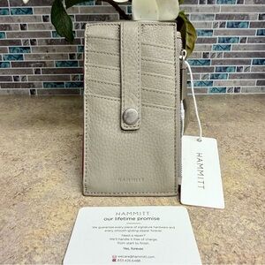 NWT Hammitt 210 West Pewter Pebbled Wallet